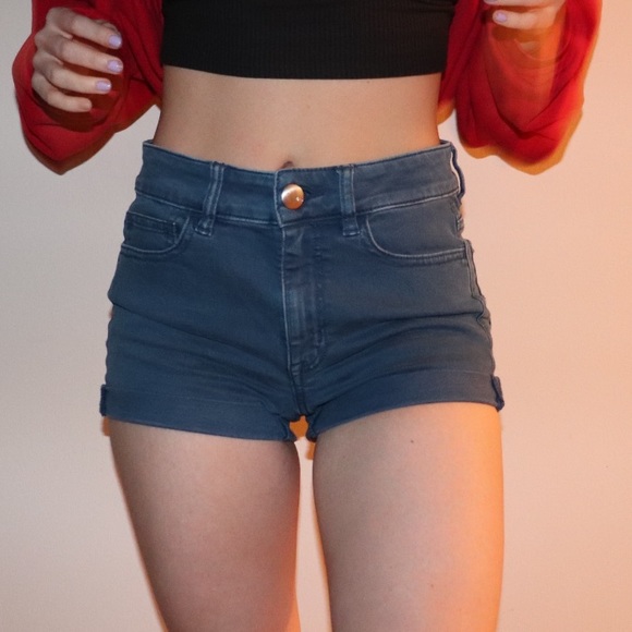 Blue American Eagle Hi-Rise Shortie - Picture 5 of 8